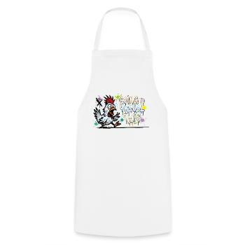 Going to Hendl This Graffiti Denglisch Spruch - Cooking Apron - white - Front - AI Model Male 185 dark (185cm)