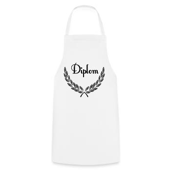 Diplom - Cooking Apron - white - Front - AI Model Male 185 dark (185cm)