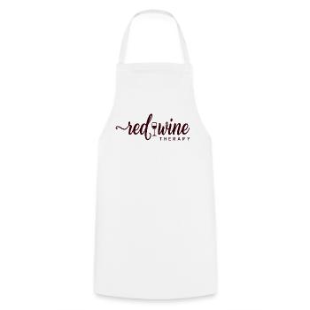 Red Wine Therapy Wine Saying Relaxation - Cooking Apron - white - Front - AI Model Male 185 dark (185cm)