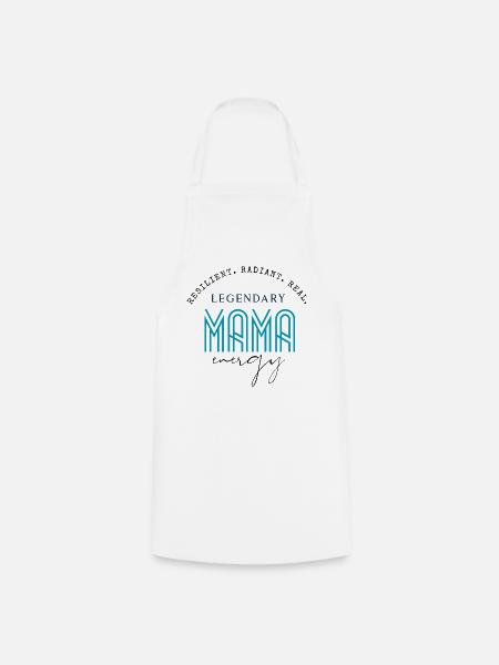 Legendäres Mama-Neon-Wortzeichen - Kochschürze - Weiß