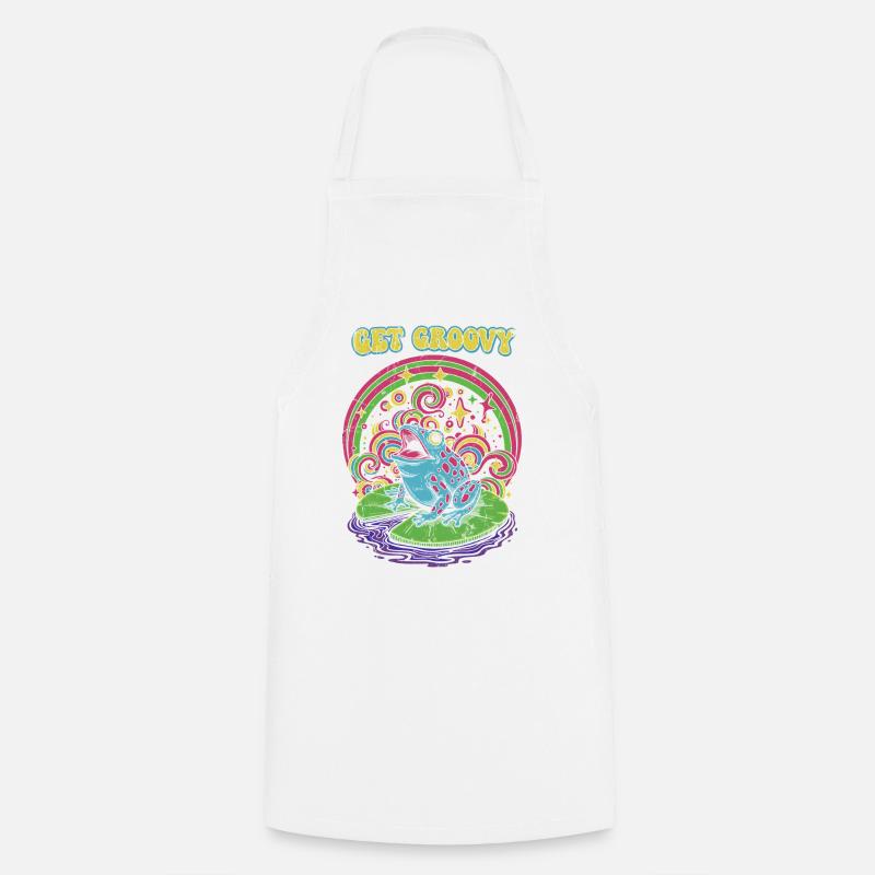 Psychedelic Frog Groove - Tablier de cuisine - blanc