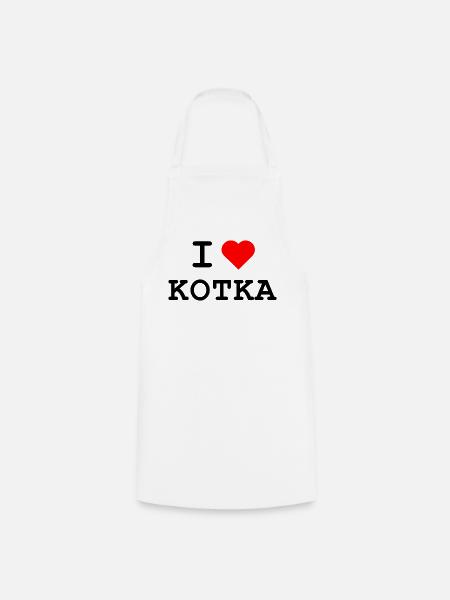 I love Kotka - Kochschürze - Weiß