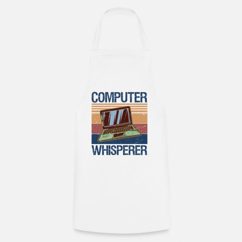Computer Whisperer Shirt IT Tech Support Nerds - Cooking Apron - white