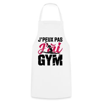 Gymnastik Geschenk Ich kann nicht Ich habe Gym - Kochschürze - Weiß - Vorne - AI Model Male 185 dark (185cm)
