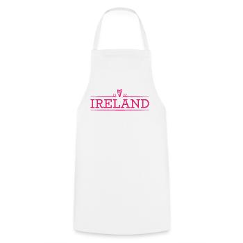 Irlande - Irlande - Irlandais - Irlandais - Harpe - Tablier de cuisine - blanc - Devant - AI Model Male 185 dark (185cm)