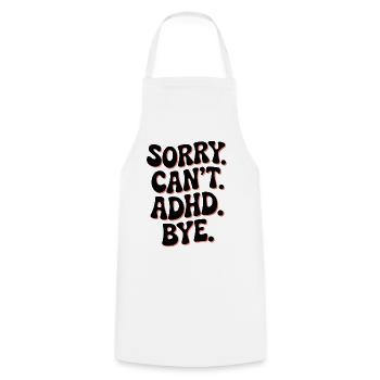 Sorry I Can’t Ship – Verzerrte Schrift - Kochschürze - Weiß - Vorne - AI Model Male 185 dark (185cm)