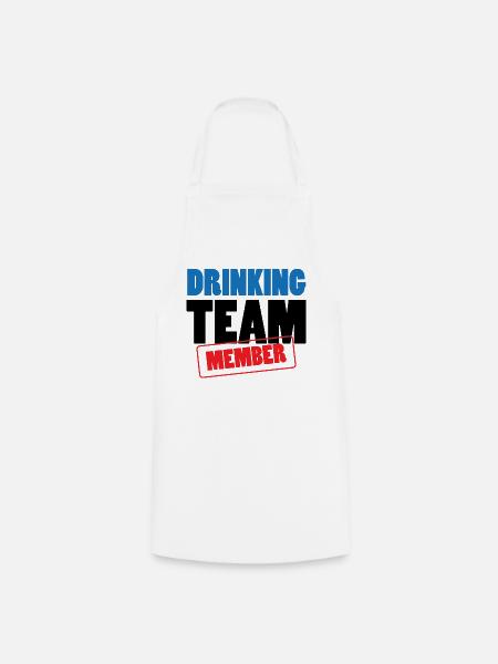 Mitglied des Trinkteams / Alkohol - Kochschürze - Weiß