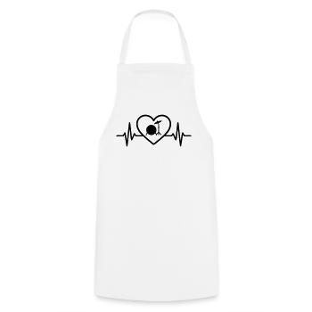 Cymbales de cœur Caisses Grosse Caisse - Tablier de cuisine - blanc - Devant - AI Model Male 185 dark (185cm)