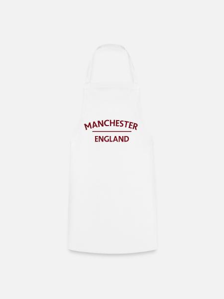 Manchester – England Lyric Design - Kochschürze - Weiß
