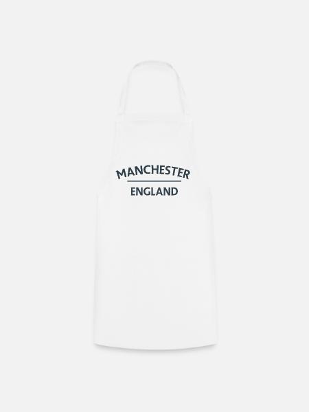 Manchester – England Lyric Design - Kochschürze - Weiß
