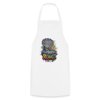 Fontana Graffiti Roma Neon - Kochschürze - Weiß - Vorne - AI Model Male 185 dark (185cm)