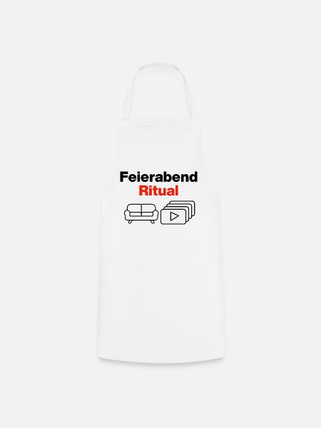 Feierabend Ritual – Sofa & Serien & Chill - Kochschürze - Weiß
