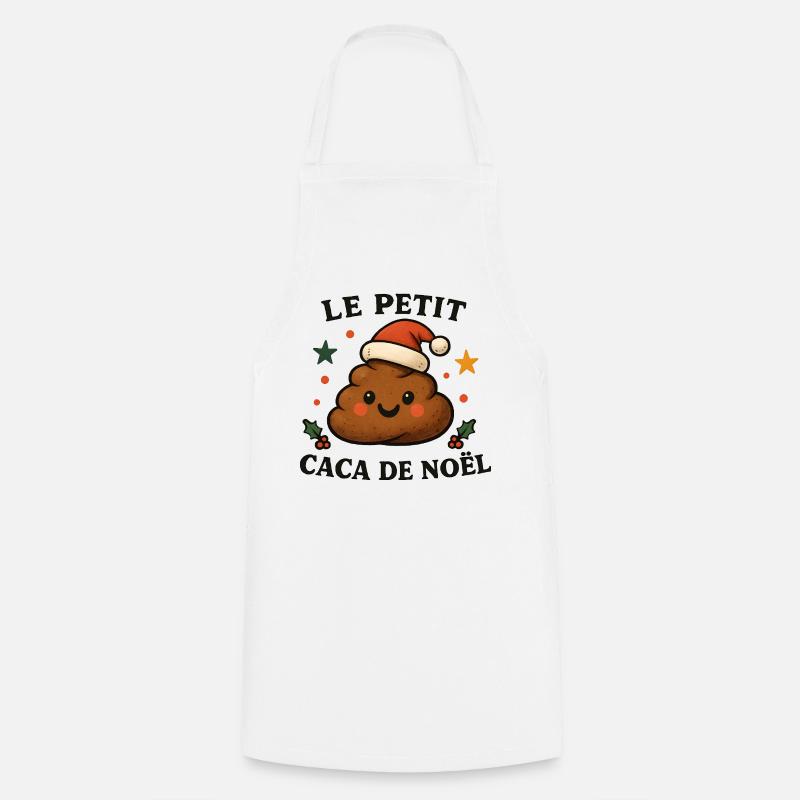 Le Petit Caca de Noël - Tablier de cuisine - blanc