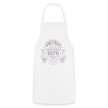 50th Birthday Vintage 1976 Limited Edition Orname - Cooking Apron - white - Front - AI Model Male 185 dark (185cm)