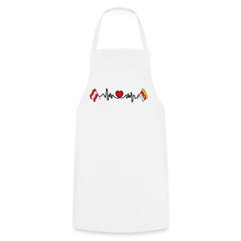 Kärnten Drapeaux Battements de cœur - Tablier de cuisine - blanc - Devant - AI Model Male 185 dark (185cm)