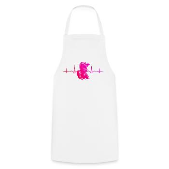 Clear motocross motif for every day - Cooking Apron - white - Front - AI Model Male 185 dark (185cm)
