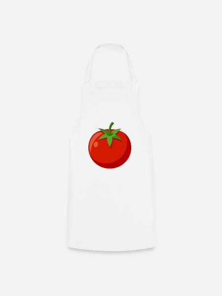 Tomate - Kochschürze - Weiß