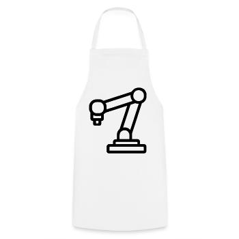 Roboterarm - Kochschürze - Weiß - Vorne - AI Model Male 185 dark (185cm)