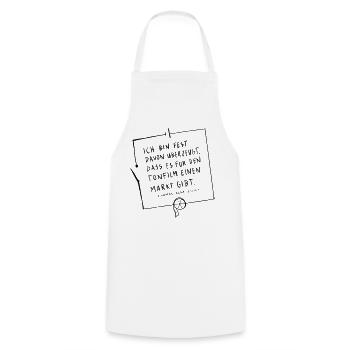 Thomas Edison Circuit - Cooking Apron - white - Front - AI Model Male 185 dark (185cm)