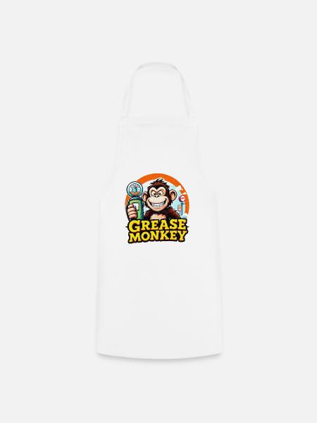 GreaseMonkey Retro-Kraftstoffpumpe - Kochschürze - Weiß