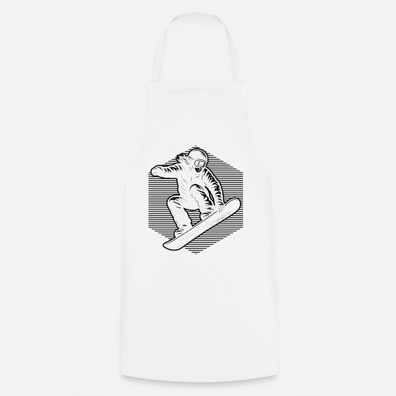 Snowboarder Design - Kochschürze - Weiß