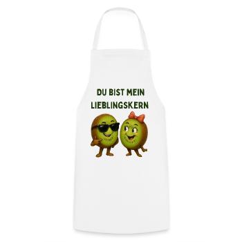 Favourite kiwifruit in style - Cooking Apron - white - Front - AI Model Male 185 dark (185cm)