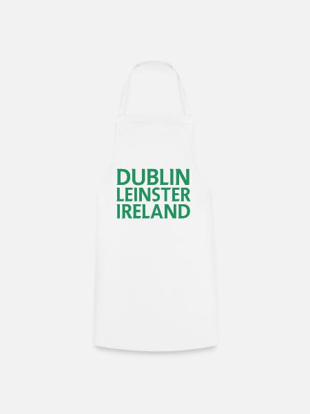Dublin – Irland Textdesign - Kochschürze - Weiß