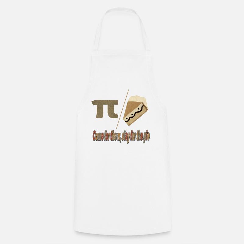 Pi Pie Pun Tee - Cooking Apron - white