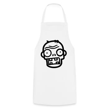 zombie - Cooking Apron - white - Front - AI Model Male 185 dark (185cm)