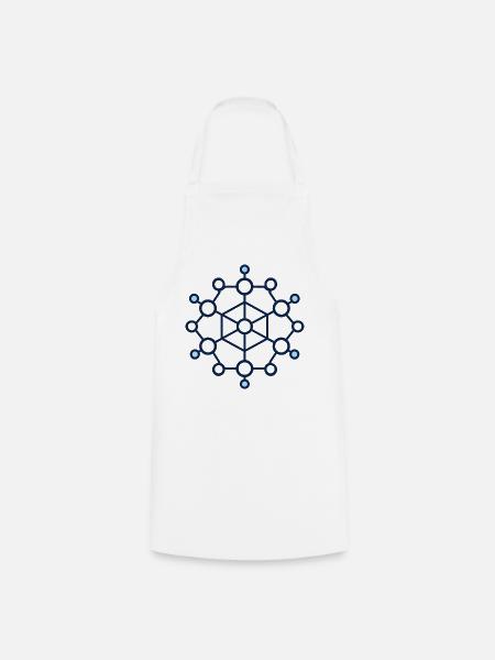 Geometrisches Knoten-Netzwerk - Kochschürze - Weiß