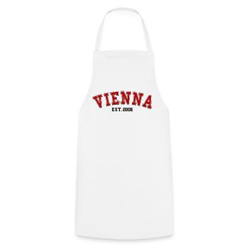 Fondée de Vienne en 2006 - Tablier de cuisine - blanc - Devant - AI Model Male 185 dark (185cm)