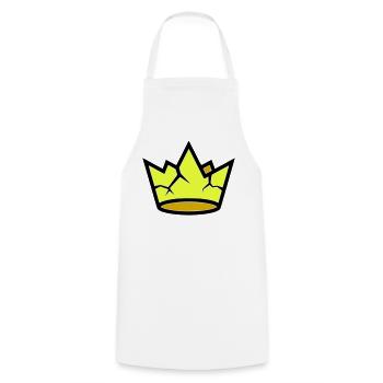 Broken Crown Grunge Cracked Vector - Cooking Apron - white - Front - AI Model Male 185 dark (185cm)