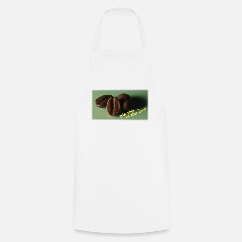 Grains de café - Tablier de cuisine - blanc