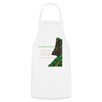 The Political Career! - Cooking Apron - white - Front - AI Model Male 185 dark (185cm)