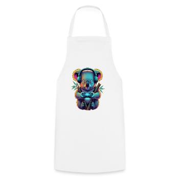 Koala Gaming Jeux vidéo d’animaux Koala Koala drôle - Tablier de cuisine - blanc - Devant - AI Model Male 185 dark (185cm)