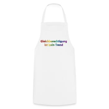 Equality is not a trend rainbow - Cooking Apron - white - Front - AI Model Male 185 dark (185cm)