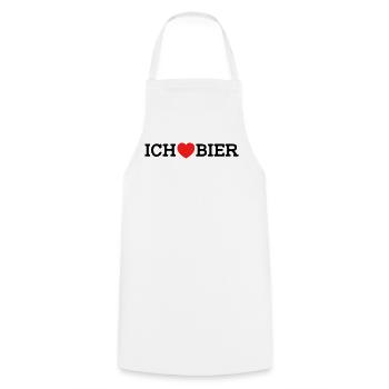 Ich liebe Bier (Farben änderbar) - Kochschürze - Weiß - Vorne - AI Model Male 185 dark (185cm)