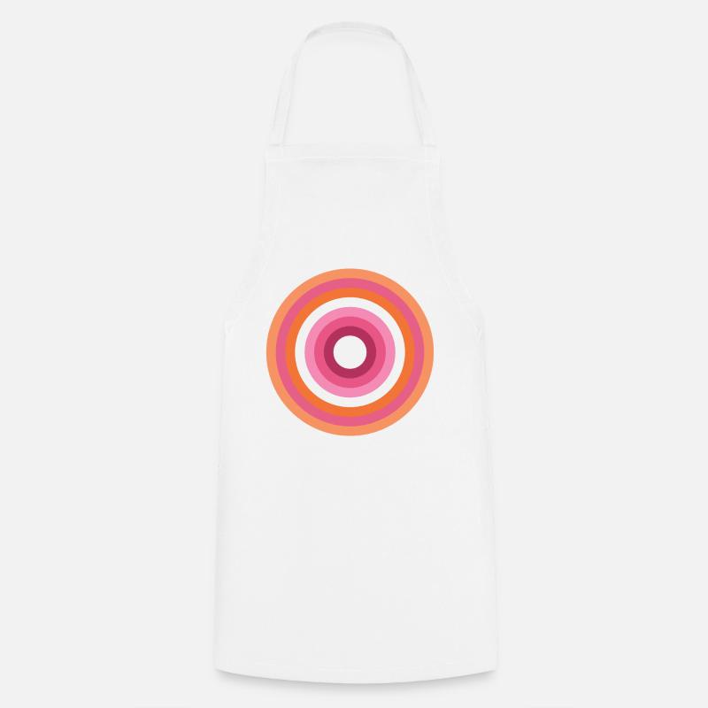 Palette Concentric Ring Lesbienne LGBTQ - Tablier de cuisine - blanc