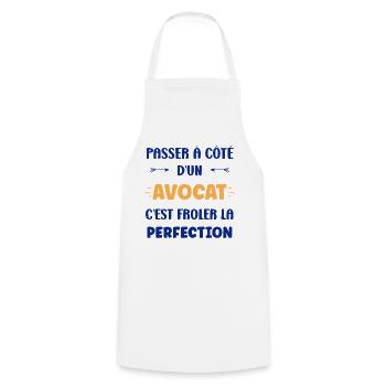 Einen Anwalt vermissen: Perfektion - Kochschürze - Weiß - Vorne - AI Model Male 185 dark (185cm)