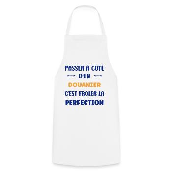 Frôler la perfection avec douanier - Tablier de cuisine - blanc - Devant - AI Model Male 185 dark (185cm)