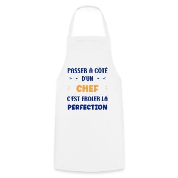 Passe À Côté D’un Chef - Perfection - Tablier de cuisine - blanc - Devant - AI Model Male 185 dark (185cm)