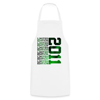 LIMITED EDITION 2011 15 YEARS 15TH BIRTHDAY - Cooking Apron - white - Front - AI Model Male 185 dark (185cm)