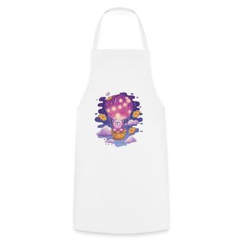 Bear balloon in cookie heaven - Cooking Apron - white - Front - AI Model Male 185 dark (185cm)