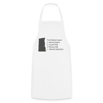 Carrière politique : présentation à la plénière - Tablier de cuisine - blanc - Devant - AI Model Male 185 dark (185cm)