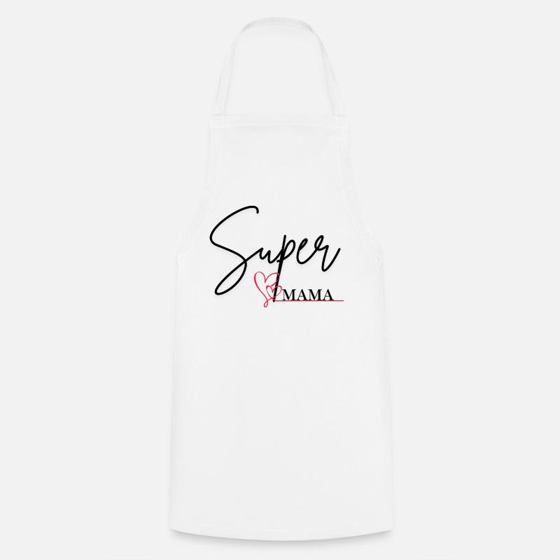 Super-Mama - Kochschürze - Weiß