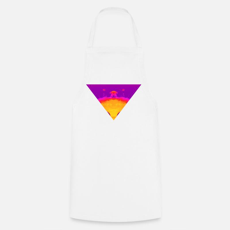 Vortex néon, Cyber Sunset - Tablier de cuisine - blanc