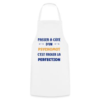 psychomot - Cooking Apron - white - Front - AI Model Male 185 dark (185cm)