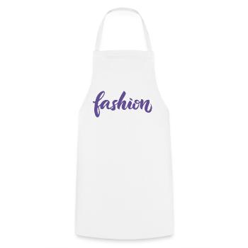 Fashion violet fashion lettering script trend - Cooking Apron - white - Front - AI Model Male 185 dark (185cm)