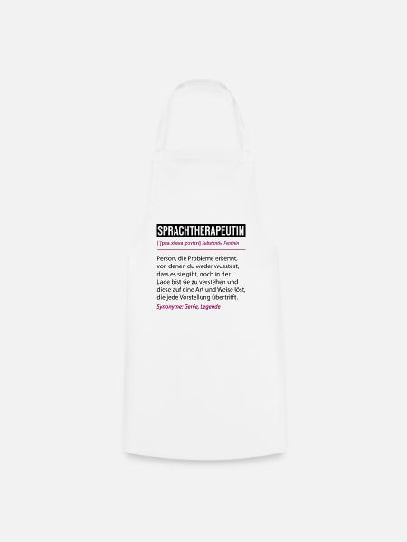 Sprachtherapeutin Definition Lustiges Beruf Spruch - Kochschürze - Weiß