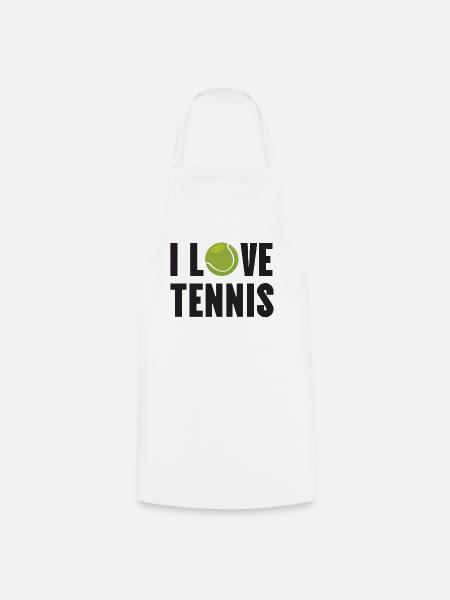 Ich liebe Tennis - Kochschürze - Weiß